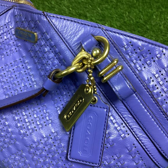 Coach Madison Crisscross Leather Sophia Satchel Shoulder Bag - Picture 9 of 14